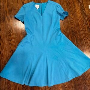 Akris Punto Knit Fit & Flare Dress in Blue Size US 10